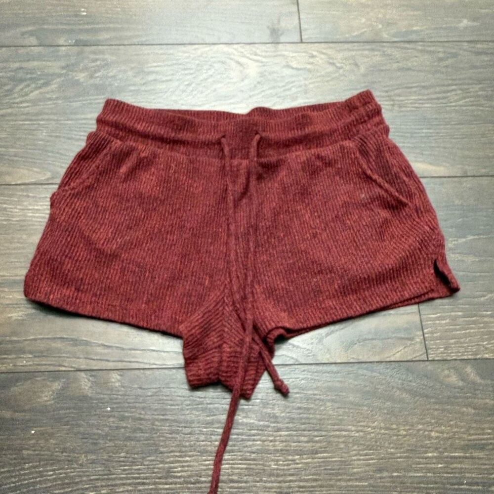 Colsie Women’s XS Maroon Sleep Lounge Ribbed Shorts